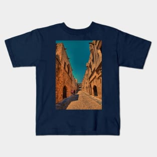 Greece. Rhodes. Old Town. Main Street. Kids T-Shirt